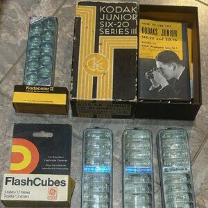 Vintage Kodak Camera Supplies Lot‎ Film Flashbars Flash Cubes Brochures Photos